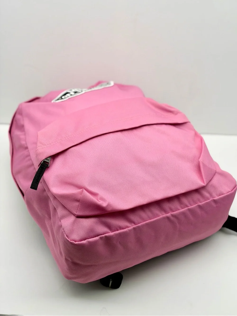 Vans Pink Backpack with Black Logo Patch
